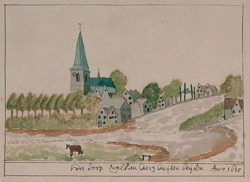 Het dorp Valkenburg buijten Leijden anno 1610