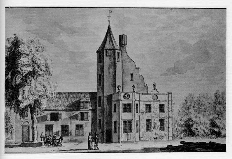 Toorenvliet bij Valkenburg uit 1727 van Abraham den Haen 