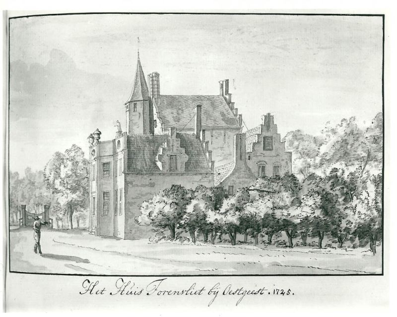 Het Huis Torenvliet bij Oegstgeest 1725