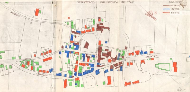 3. Valkenburg; het opmaken van de schade. 