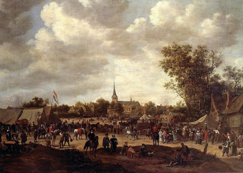 Paardenmarkt van Valkenburg, Jan Steen 